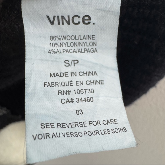 Vince Graphic Texture Cardigan Longline Wool Alpaca Blend Knit Mixed Pattern - Picture 12 of 15